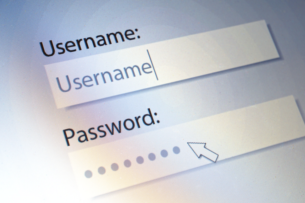 login page